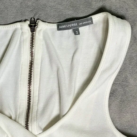 James Perse Cream Knee-Length Tank Dress - Picture 4 of 4